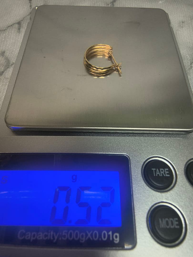 ✨K18✨刻印あり✨ピアス✨0.52g