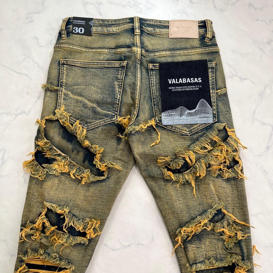 バラバサス valabasas ハードクラッシュブーツカットデニム 新品 30