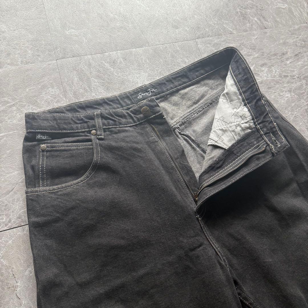sean john black babby denim pants y2k
