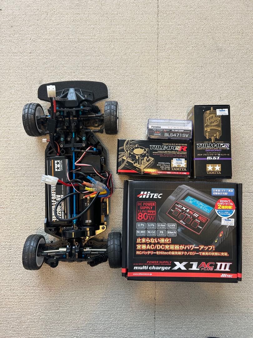 美品　TT-02SRX フルセット モーター充電器付き Amazon.co.jp: タミヤ(TAMIYA) 1/10 電動RCカーシリーズ No.720 1/10RC