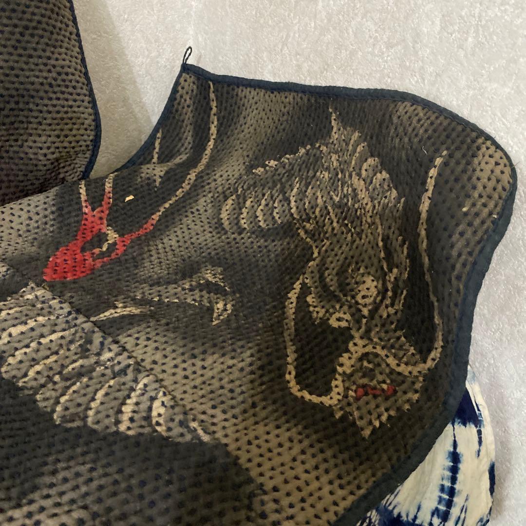 刺子 龍 頭巾 火消し 古布