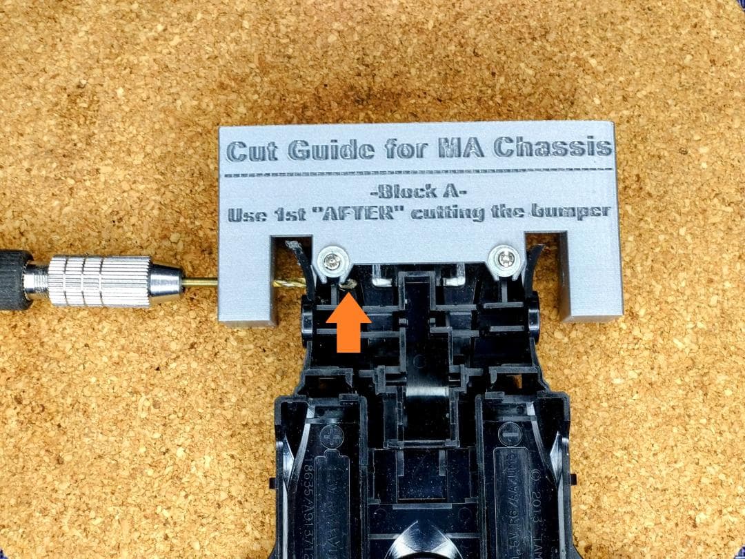 出品テスト]MAシャーシ フロント段上げ プレート挟み込み治具[試作版]