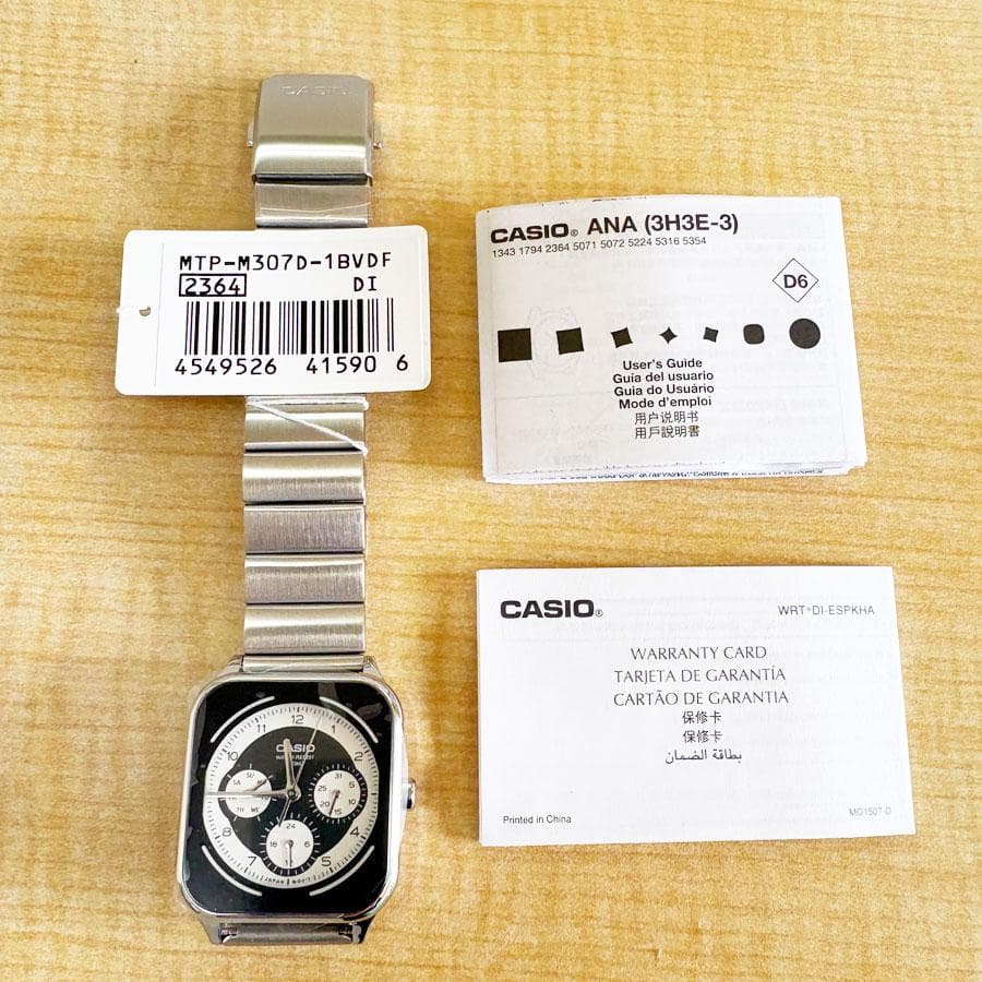 カシオ MTP-M307D-1BV ブラック マルチカレンダー 腕時計 - メルカリ