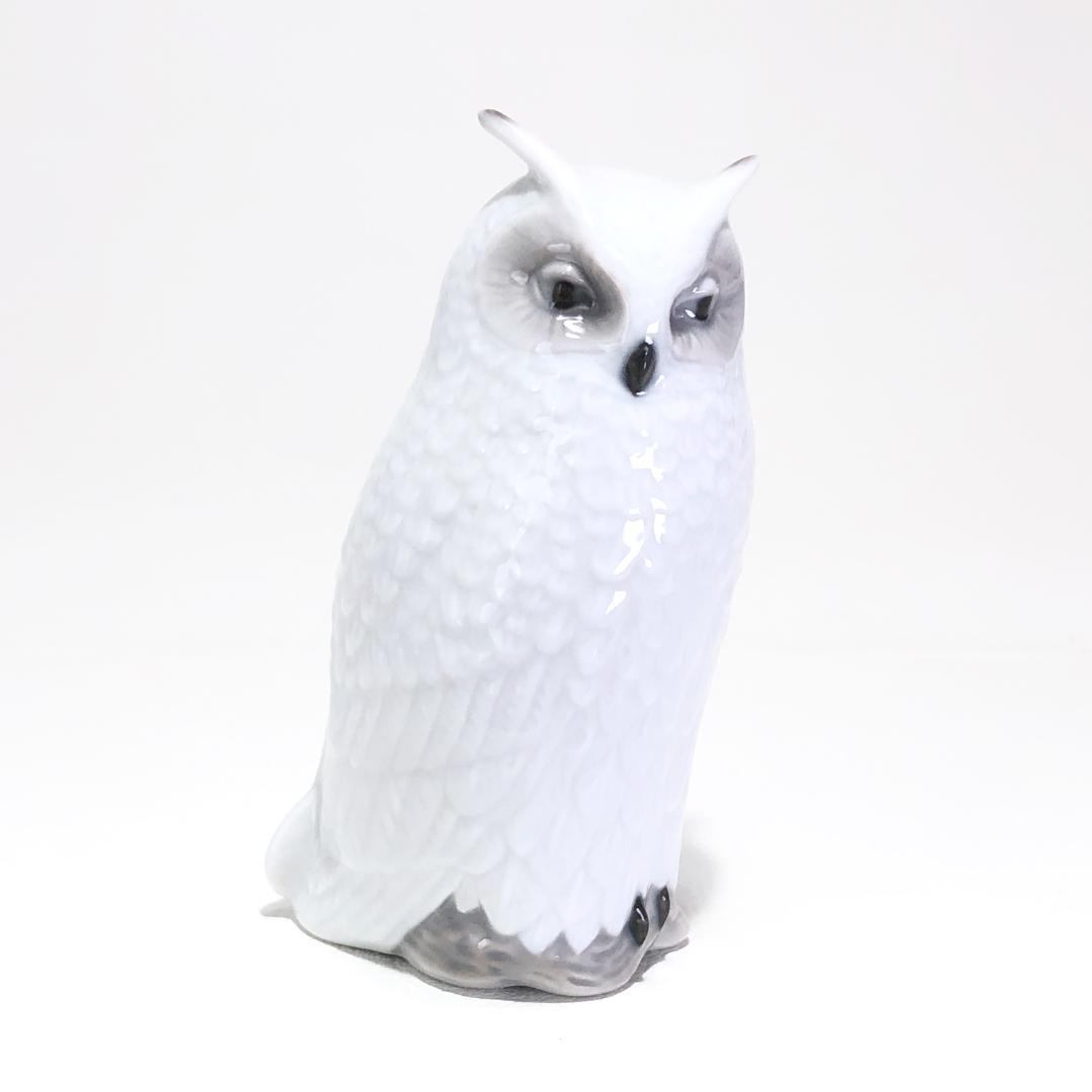 美品・箱付き】ロイヤルコペンハーゲン／白ミミズク フィギュリン／440