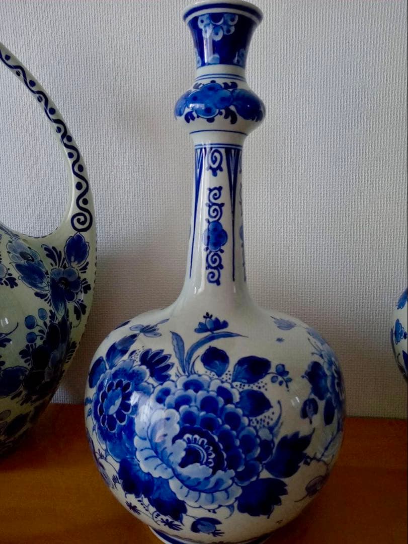 デルフト オランダ　壺　花瓶　美品 楽天市場】☆Delftデルフト焼/オランダ 花鳥文 色絵 花瓶 飾り壺
