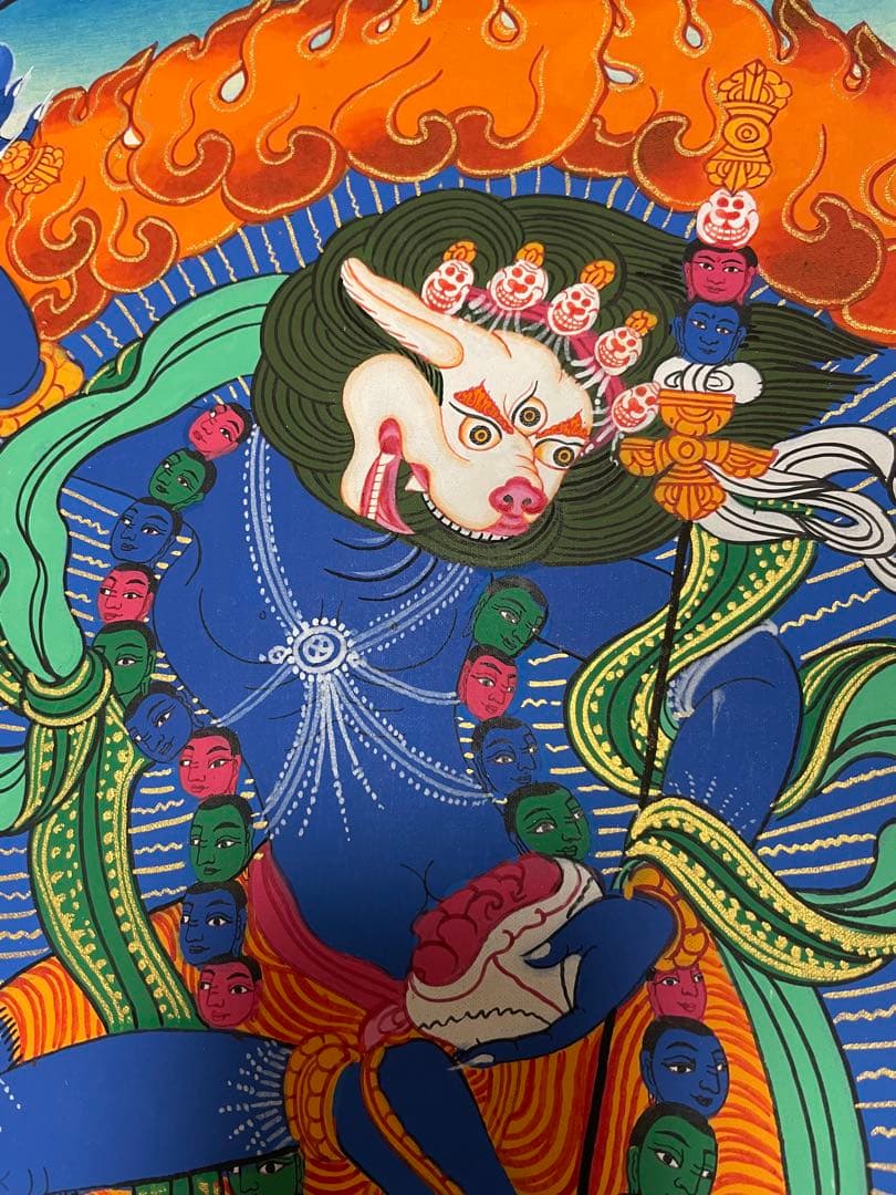 《 チベット密教　1点物 》 手描き　曼荼羅　ダキニ　ジョギニ　仏教　密教