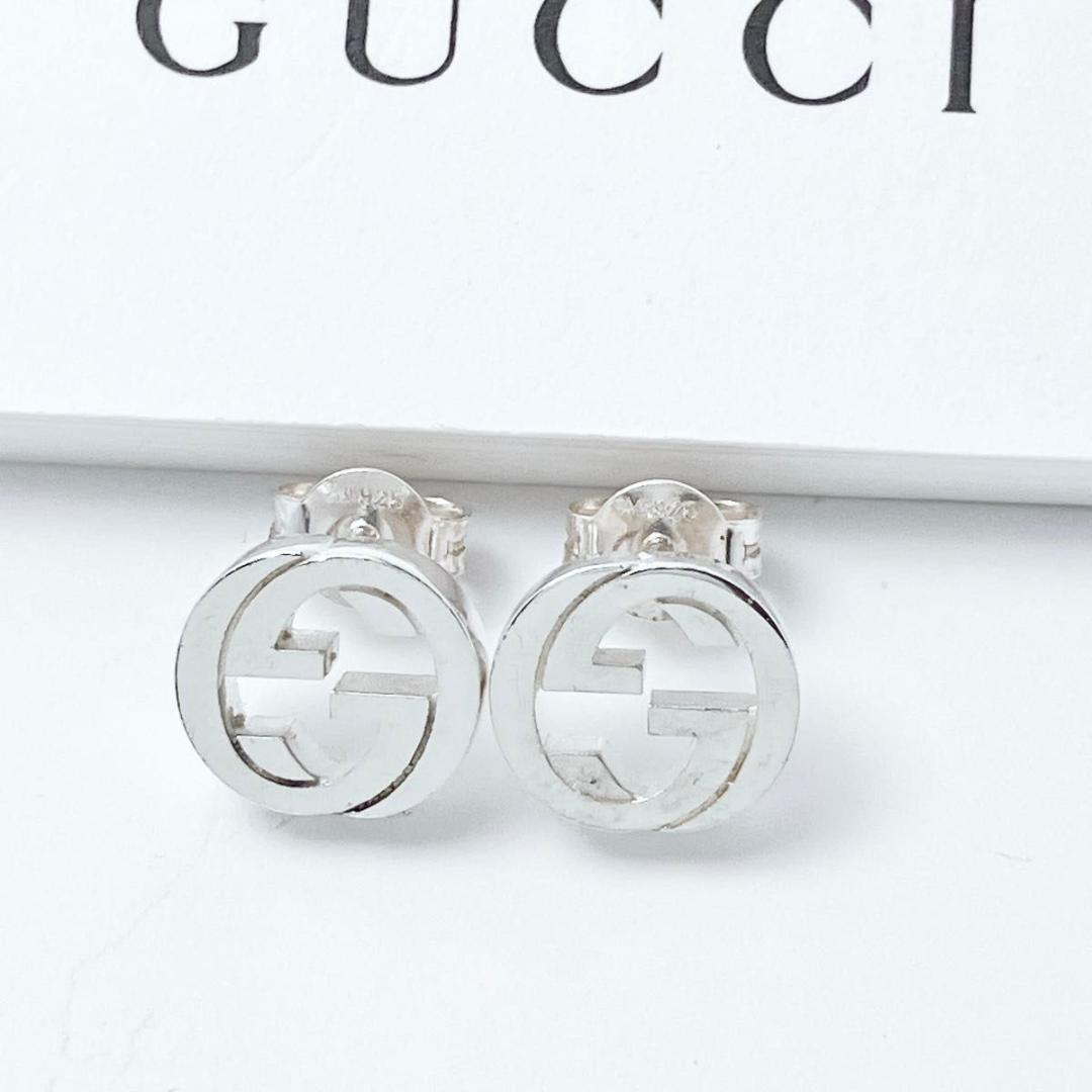 グッチ GUCCI 925 ピアス シルバー レディース 両耳 Y730 gucci ピアス レディース グッチ ハートプレート TRADEMARK HEART