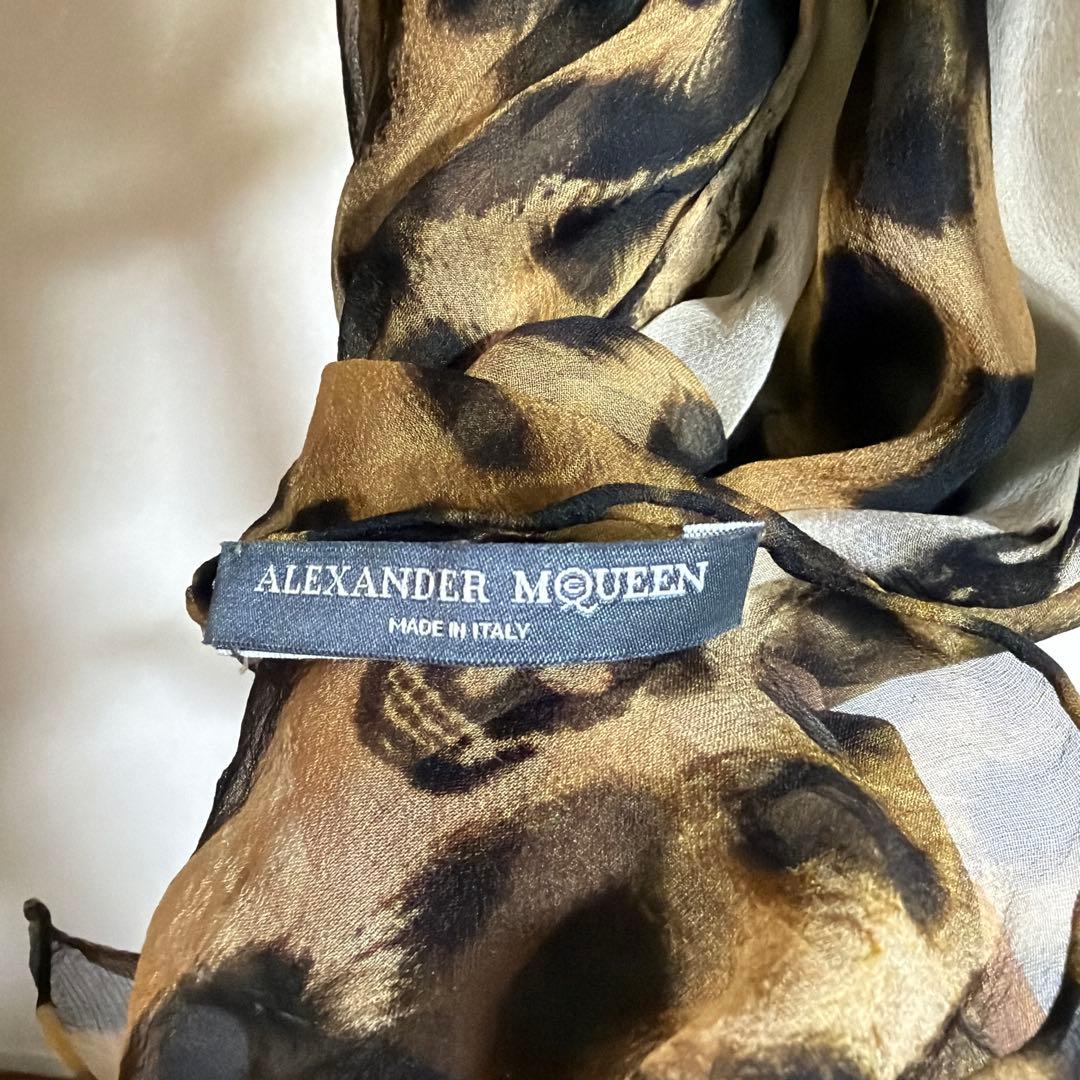 ALEXANDER MCQUEEN ヒョウ柄 ストール 割引
