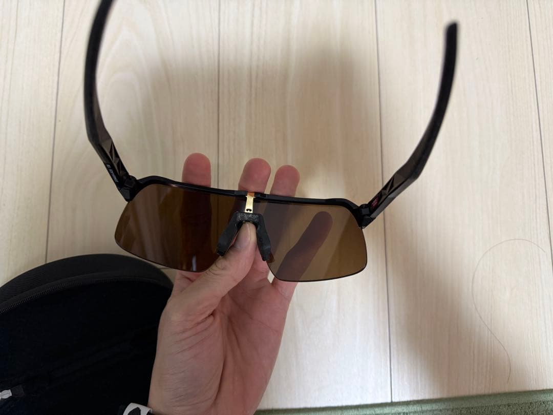 Oakley オークリー サングラス ゴールド ゴルフ用、ロードバイク用