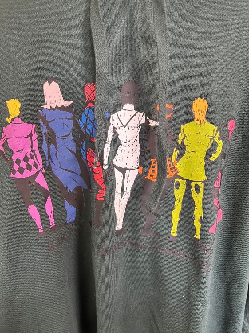 新品☆L☆ジョジョ黄金の風×グラニフ☆ルーズフィット・パーカー(緑