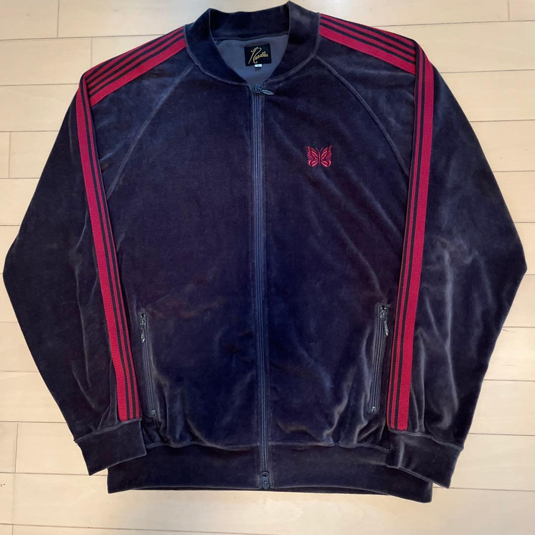 needles】トラックジャケット 赤×黒 watson着 ベロア ニードルズ