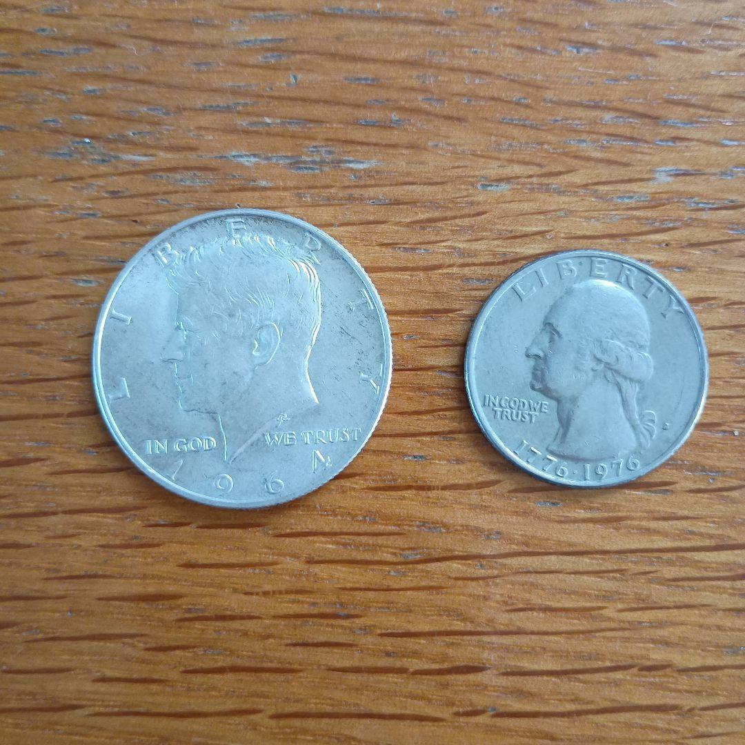 ケネディ ハーフダラー銀貨 アメリカ建国200周年記念硬貨 ミントマーク