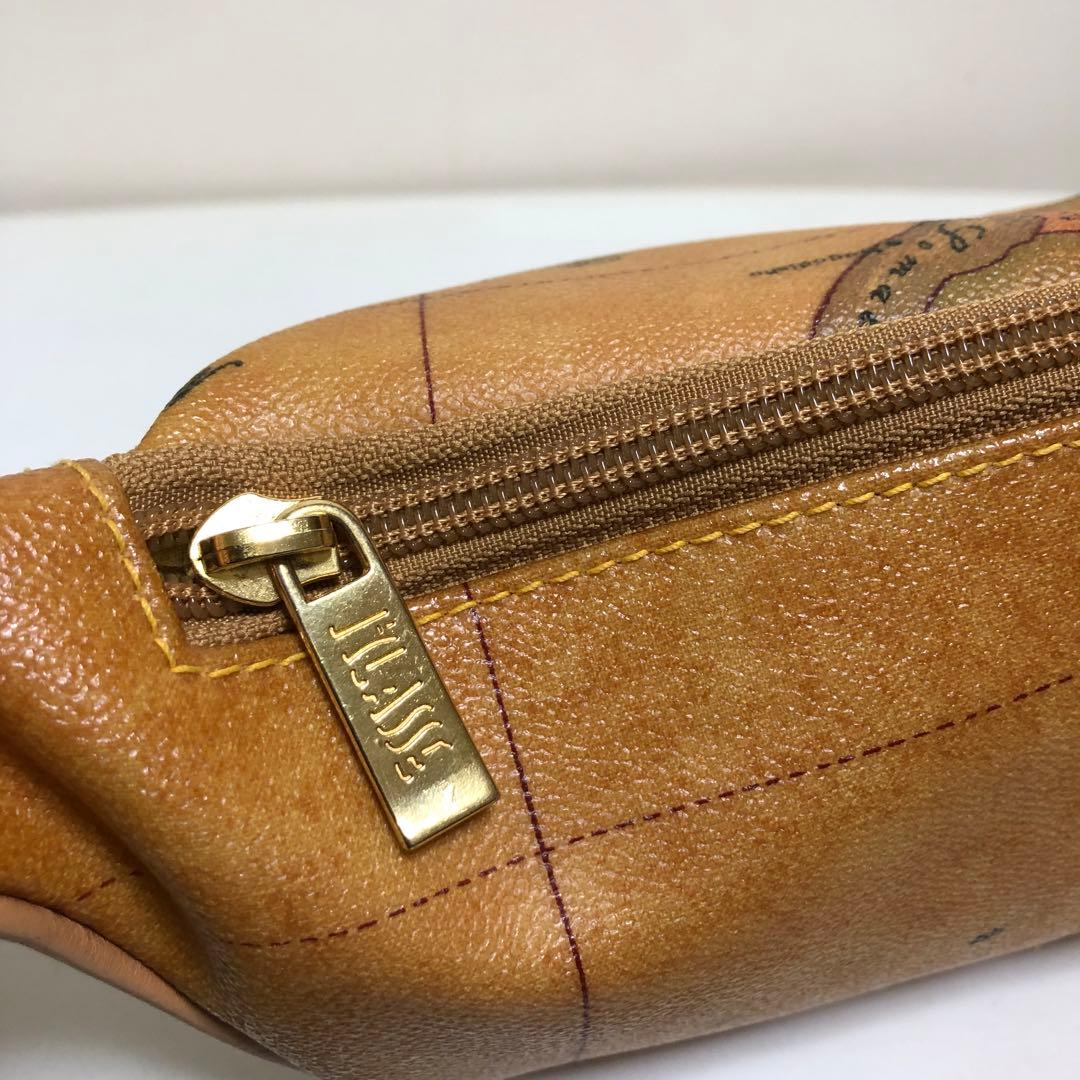 良品 プリマクラッセ ボディバッグ ウエストポーチ 地図柄 イタリア製