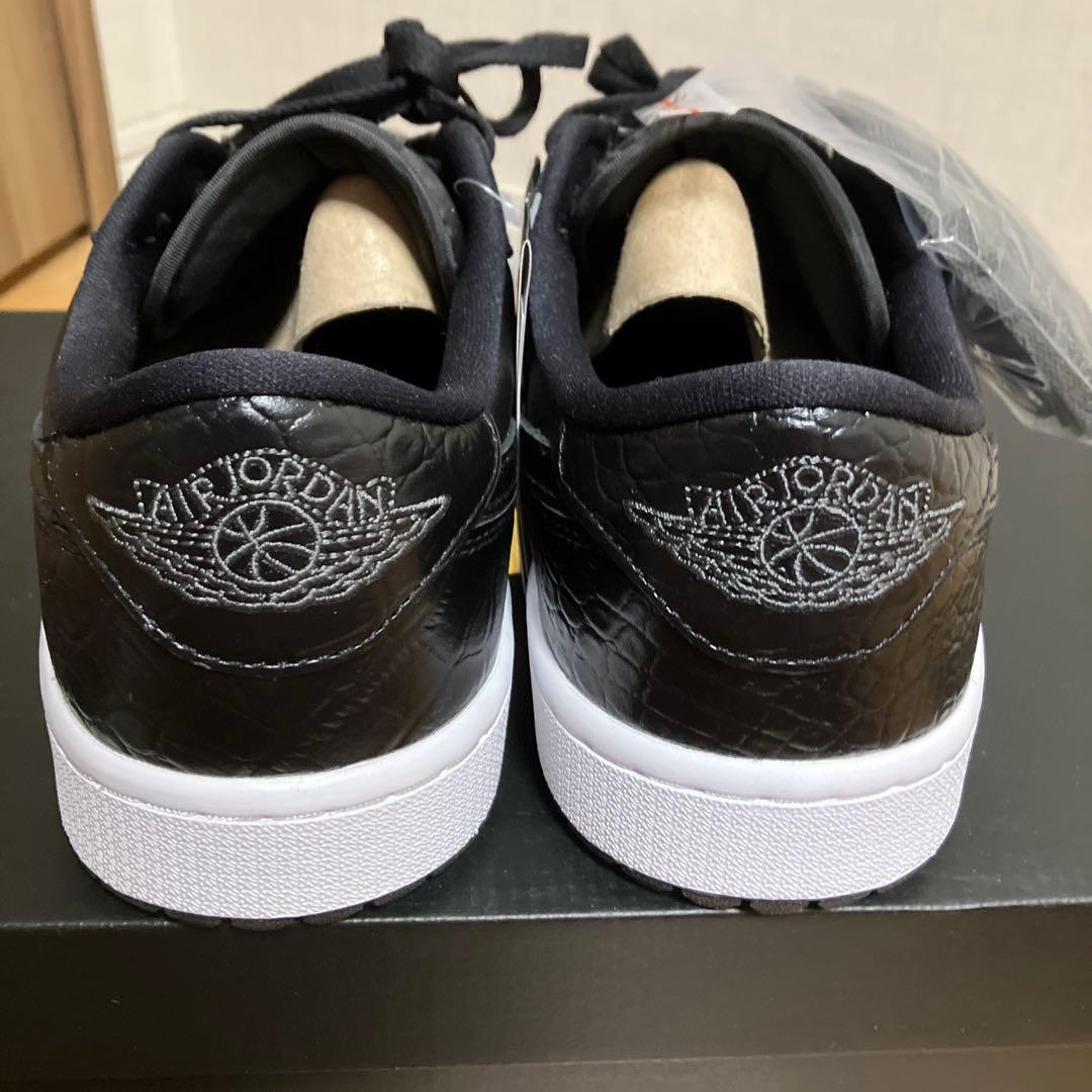 シューズ(男性用) AirJordan1 Low Golf \"BlackCrocodileSkin\"