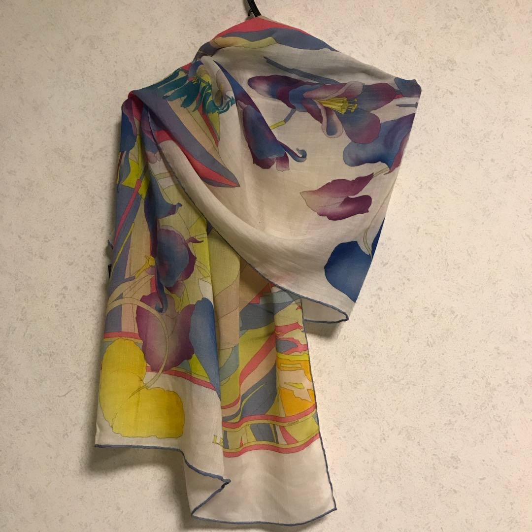 楽天市場】【LEONARD】レオナール スカーフ ストール 花柄 大判 シルク