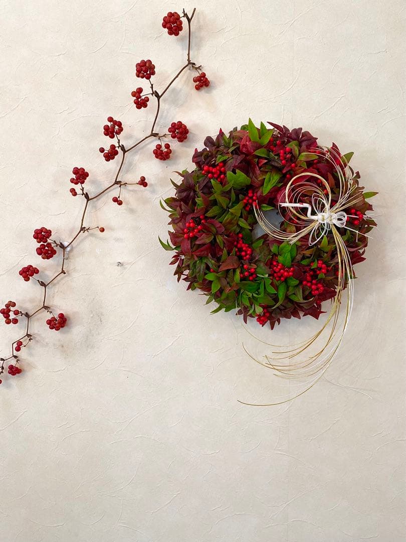 ⚠️専用品⚠️ おりはら南天 と お多福南天 福福 リース おたふく南天