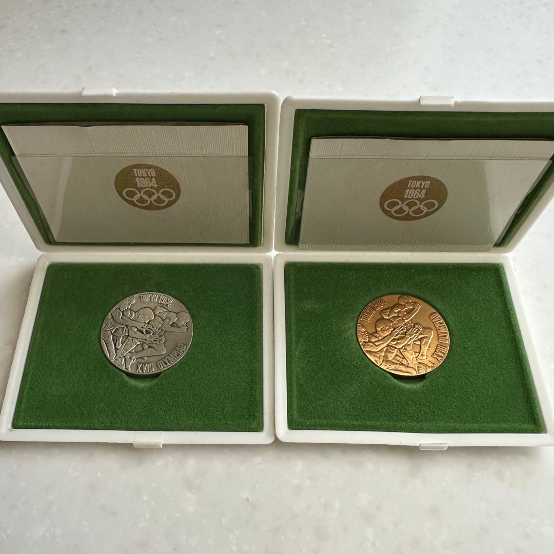 1964 オリンピック東京大会 記念メダル 銀・銅 2点セット - メルカリ