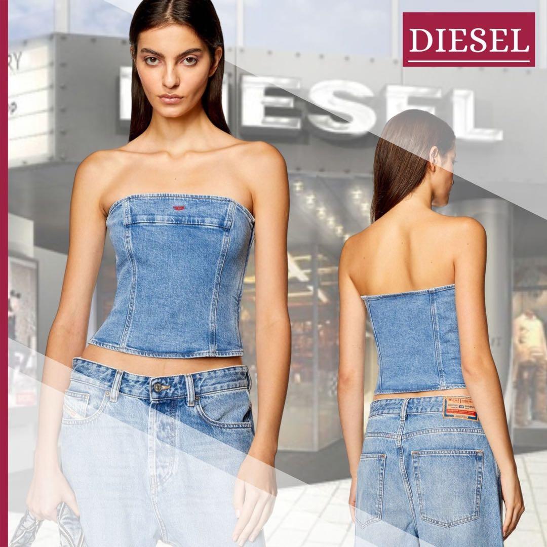 DIESEL ディーゼル ベアトップ De-Ville デニムビスチェ