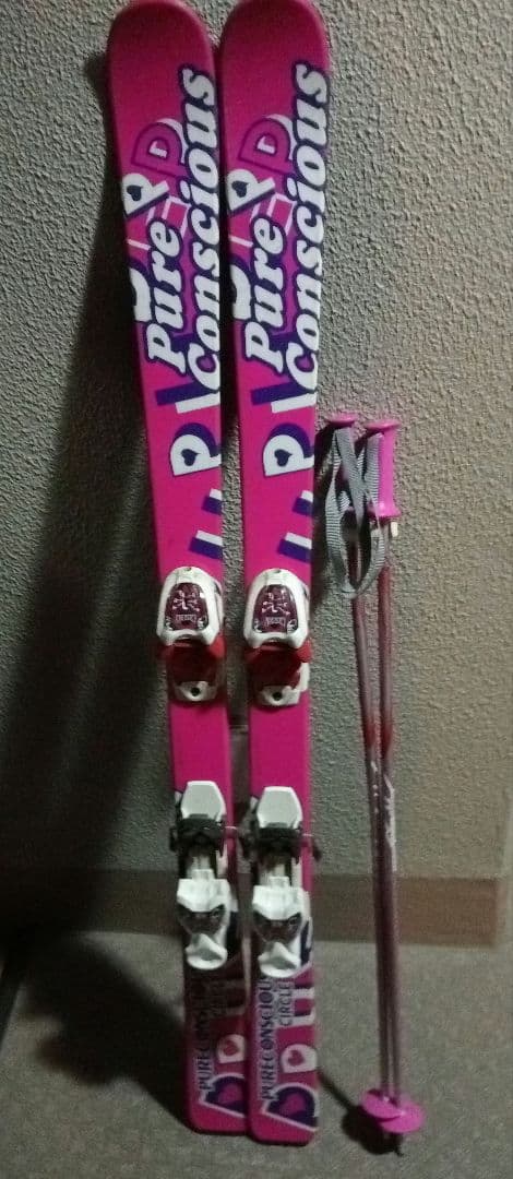 Pure Conscious 子供スキー板130cmとポールセット - メルカリ