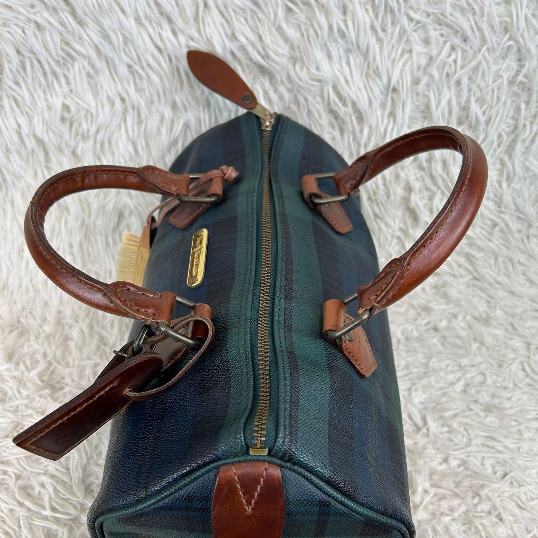 ✨美品 ポロラルフローレン ミニボストンバッグ PVC レザー チェック