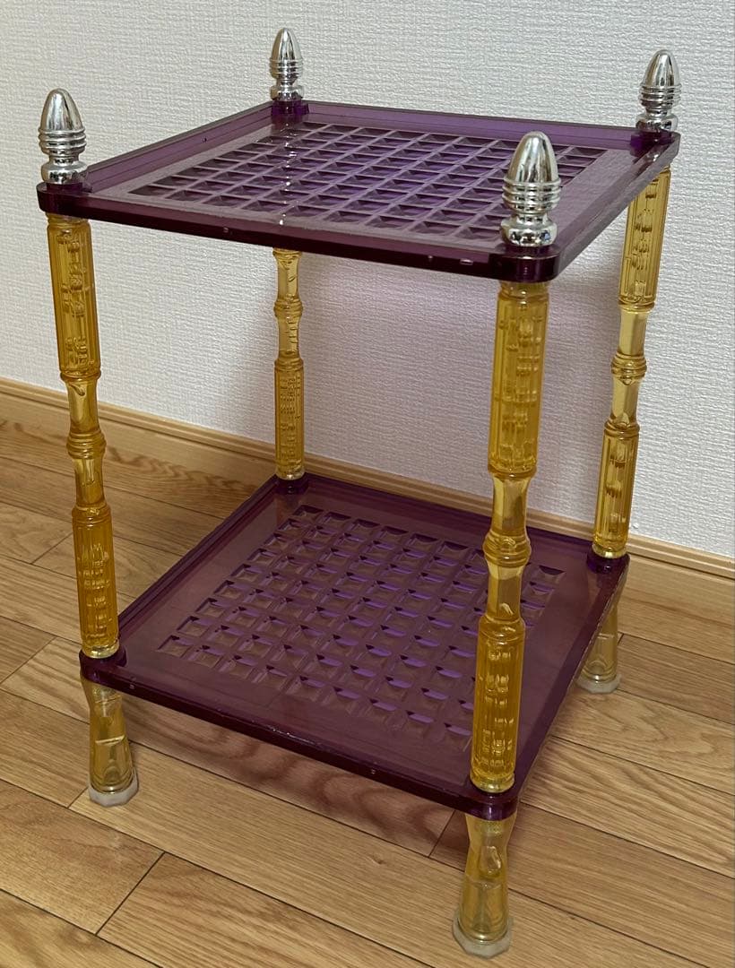 レトロポップ 昭和レトロ ラック キッチンラック パープル イエロー シルバー レトロポップ 昭和レトロ ラック キッチンラック パープル イエロー