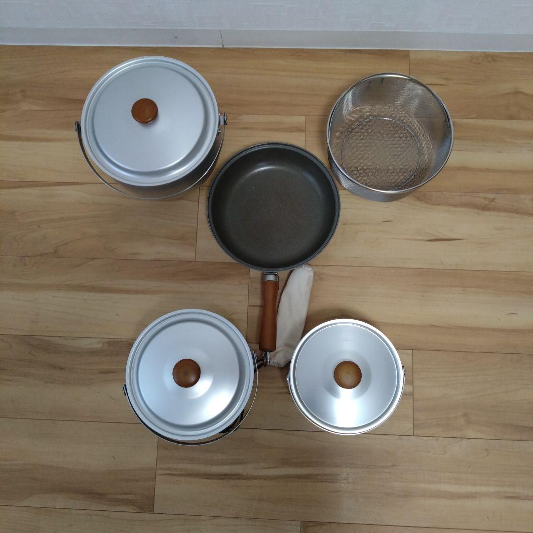 廃盤 スノーピーク ダイナエッグ cs-300 鍋フライパンセット+ザル