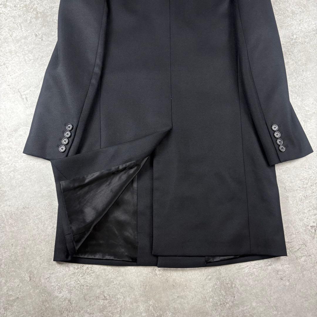 サンローランパリ カシミヤ混 19年 チェスター コート 48 ブラック
