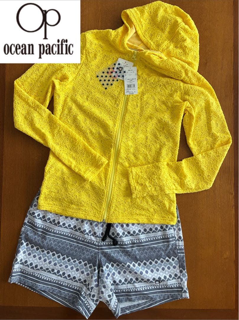 Greenグリーん　Ocean Pacific ラッシュガード　セット ラッシュガード メンズ 長袖 水陸両用 UVカット OCEAN PACIFIC