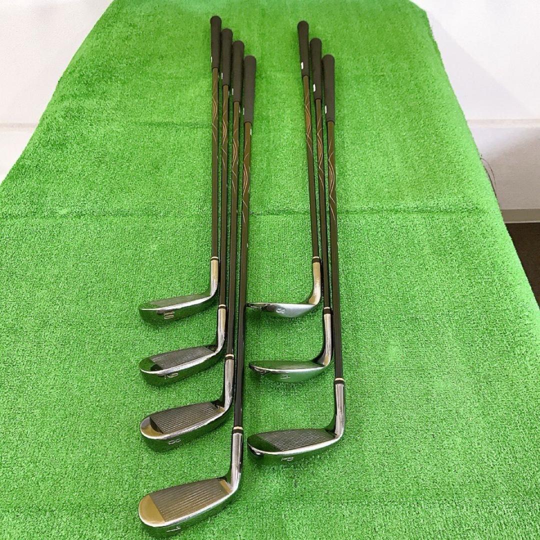 チ66☆マジェスティ ロイヤルLV 7本アイアンセット 金 純正 MAJESTY