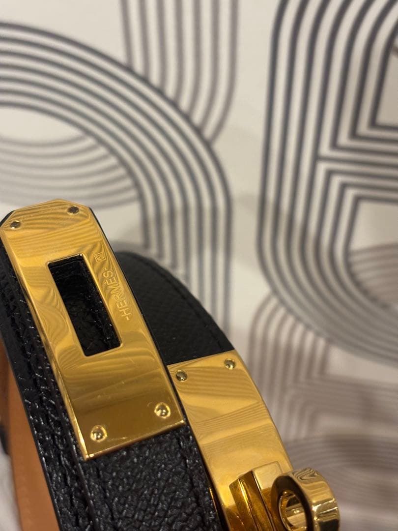 エルメス　ベルト 《ケリー》 18 ブラック黒　ゴールド　レディース