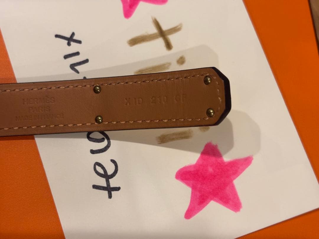 エルメス　ベルト 《ケリー》 18 ブラック黒　ゴールド　レディース