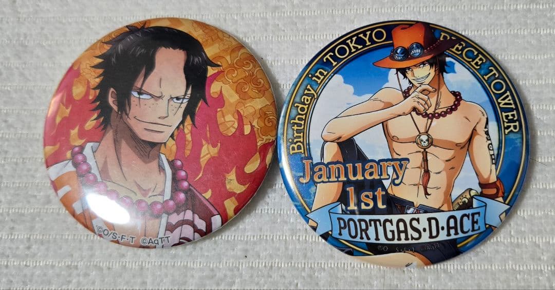 ワンピース エース ワンピースタワー バースデー 3周年 缶バッジ
