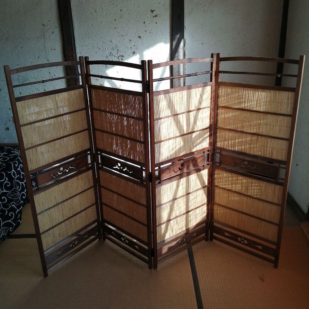 神代杉御簾屏風　121cm　桜紋 tsuzuri-sakurazu-sns.jpg