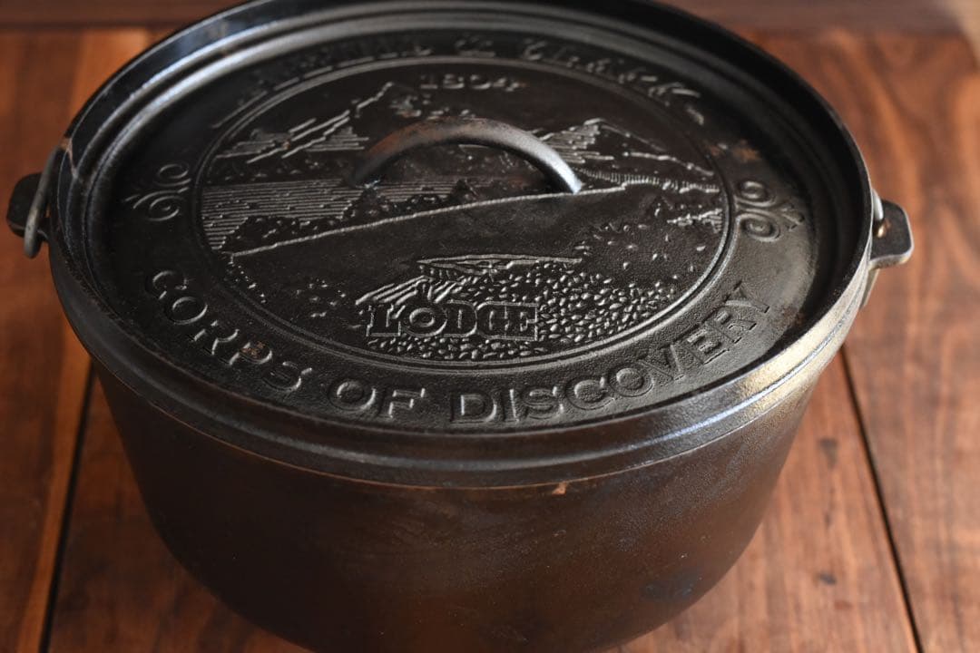 Lodge製ダッチオーブン12インチディープ ルイス・クラークモデル安い