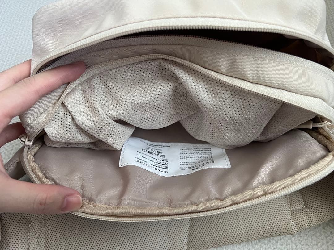 お値引きPOMULU 2WAYヒップシート ベージュ ナイロン ボディバッグ