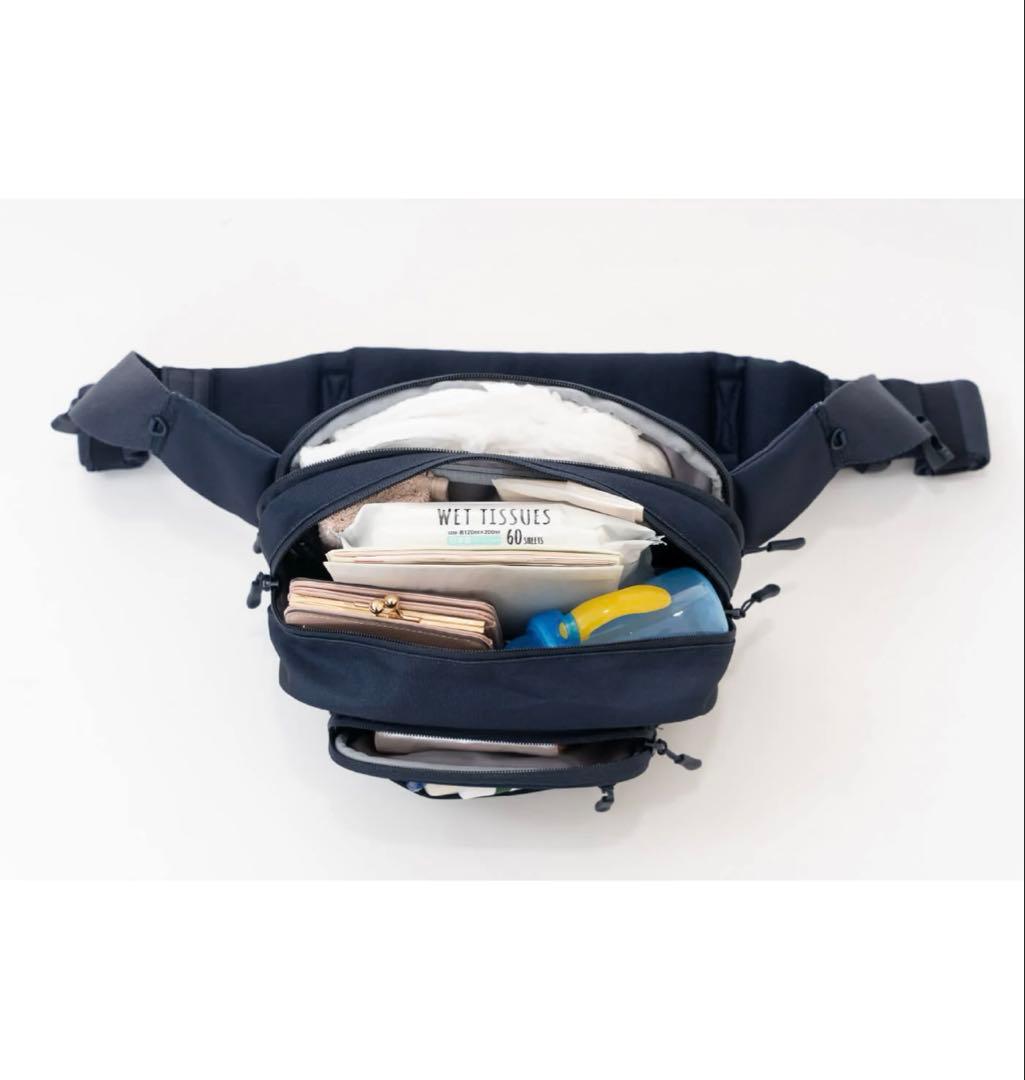 お値引きPOMULU 2WAYヒップシート ベージュ ナイロン ボディバッグ