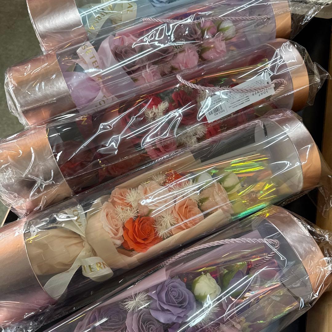 ソープフラワーアレンジメント 花束 5点セット フラワーマーケット花由 あすつく対応 プレゼント 花 ソープフラワー