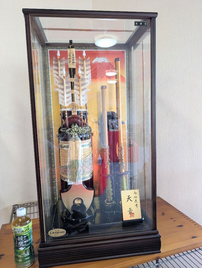 天豪 破魔弓 ガラスケース 正月飾り お正月 五月人形 兜飾り 鎧飾り 男の子1 破魔弓 おしゃれ 破魔矢 初正月 お洒落 かっこいい モダン お祝い 20号
