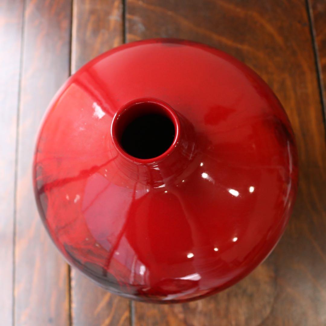 真紅の存在感たるや、英国ロイヤルドルトン ルージュフランベ 花瓶