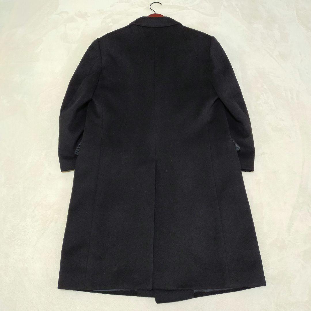 80S 英国製 ヴィンテージ カシミヤ混 ダブルブレストチェスターコート