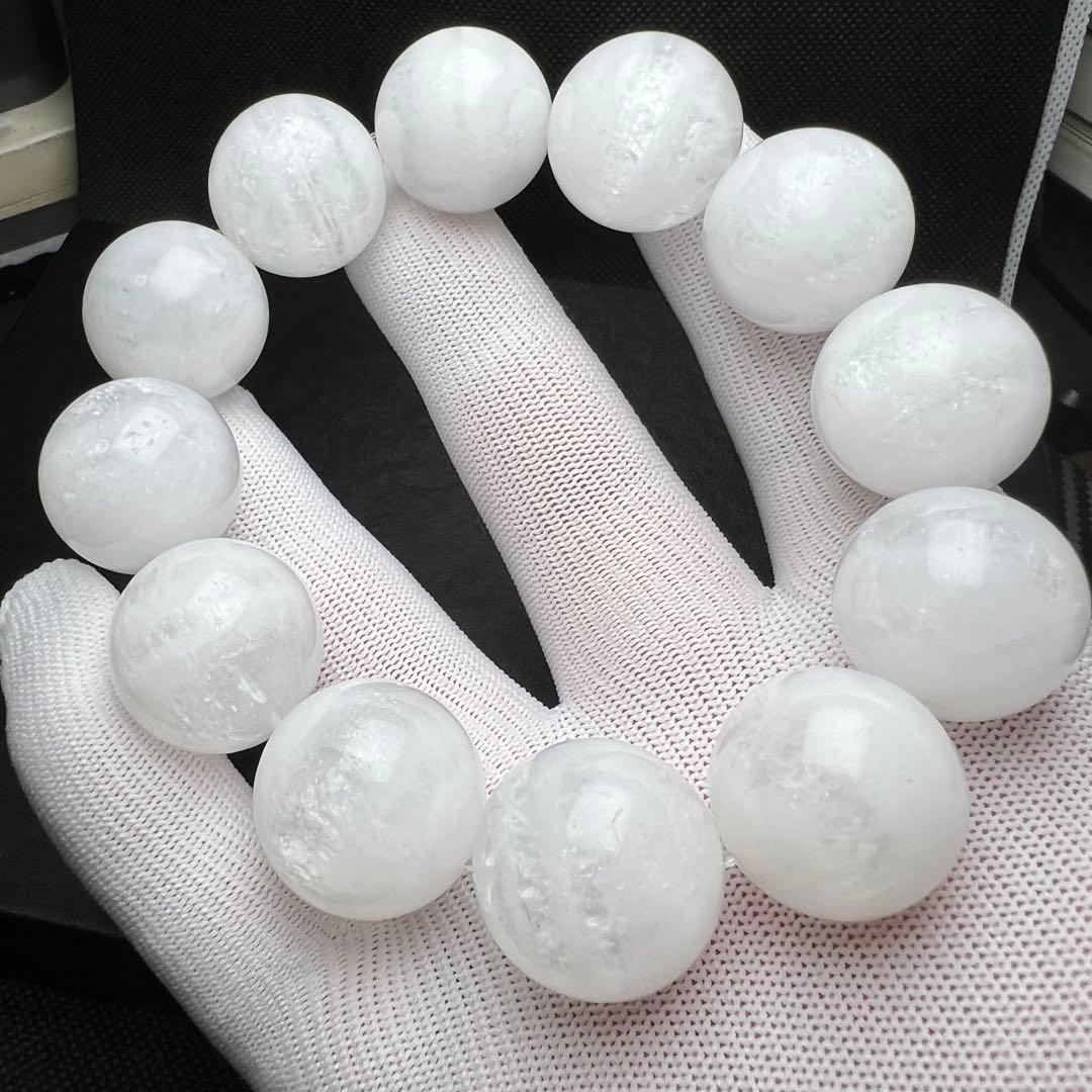 【77151】 超大玉 ホワイトガーデンクォーツ 20.8mm ブレスレット