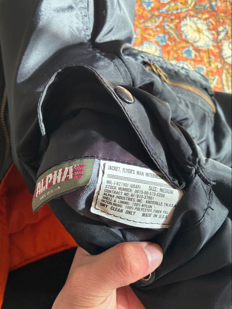usa製 80sALPHAINDUSTRIES ma1 リバーシブル m