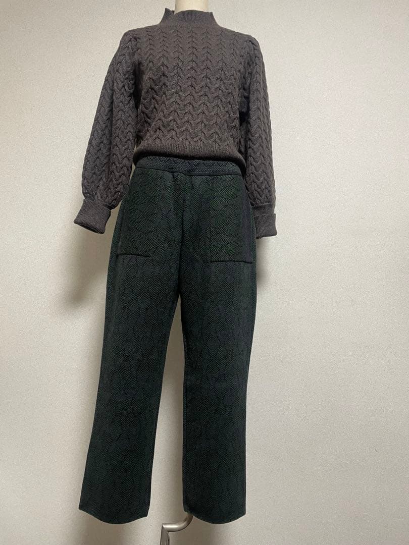 カトリーヌアンドレ シリアルナンバー付きジャガードパンツ