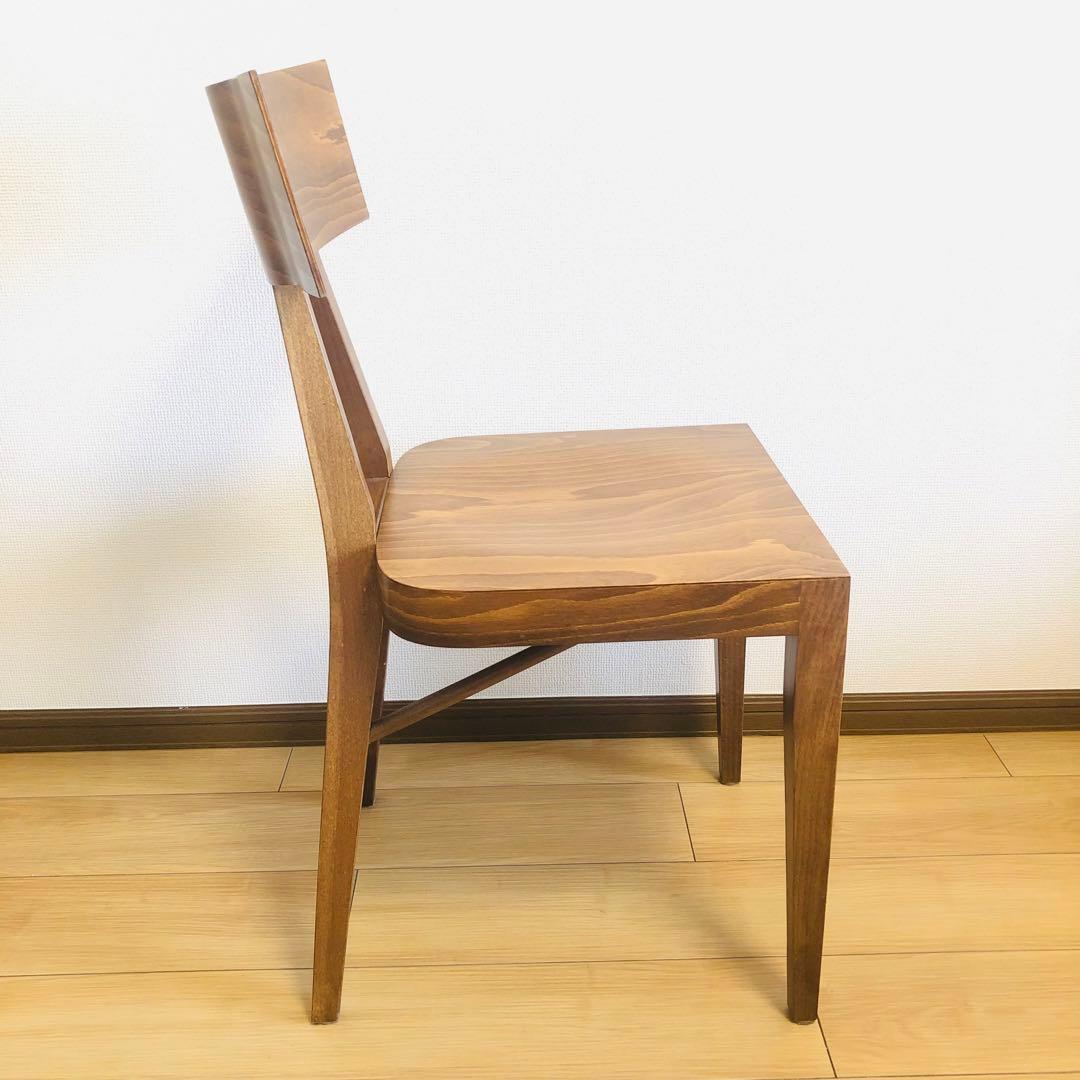 2脚セット ダイニングチェア アームレス 北欧 木製 曲木 アンティーク