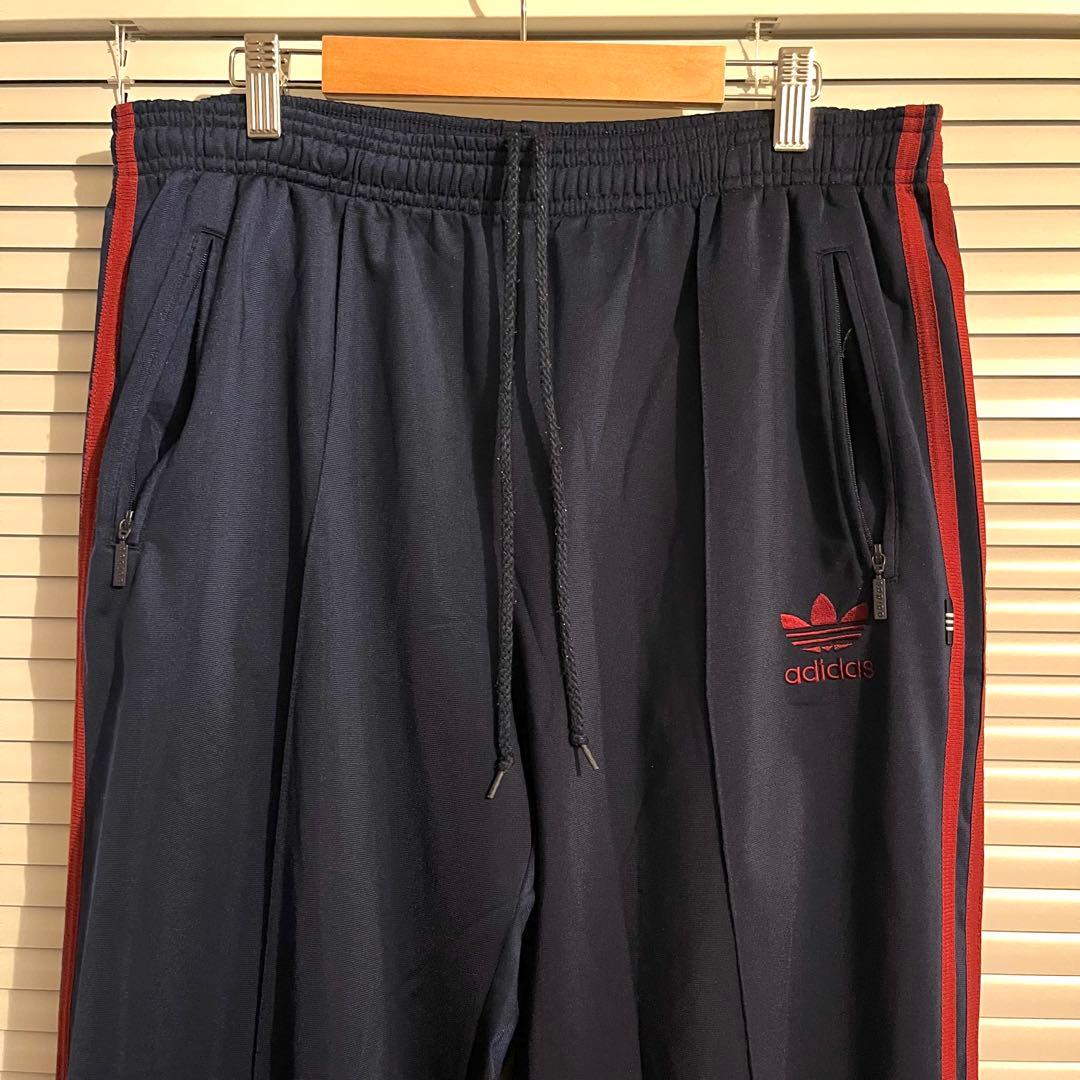 90s 万国旗タグ adidas アディダス トラックパンツ センタープレス