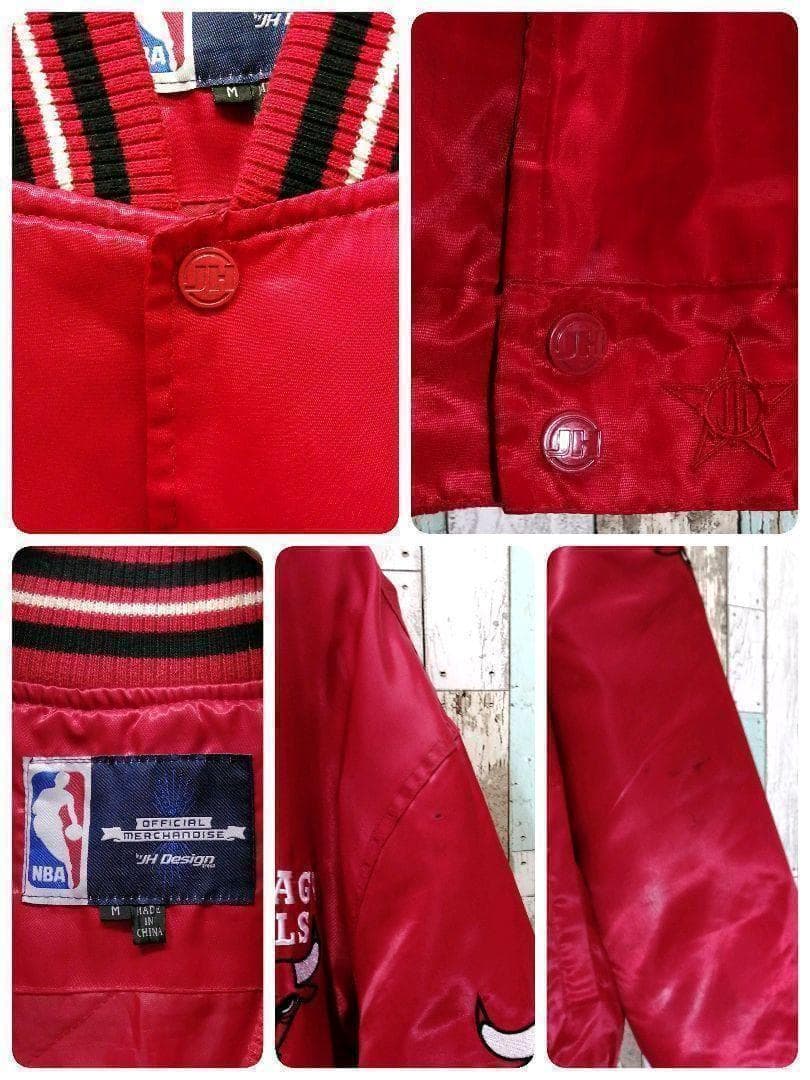 JH Design NBA シカゴブルズ スタジャン 刺繍ロゴ 両面ロゴ - メルカリ