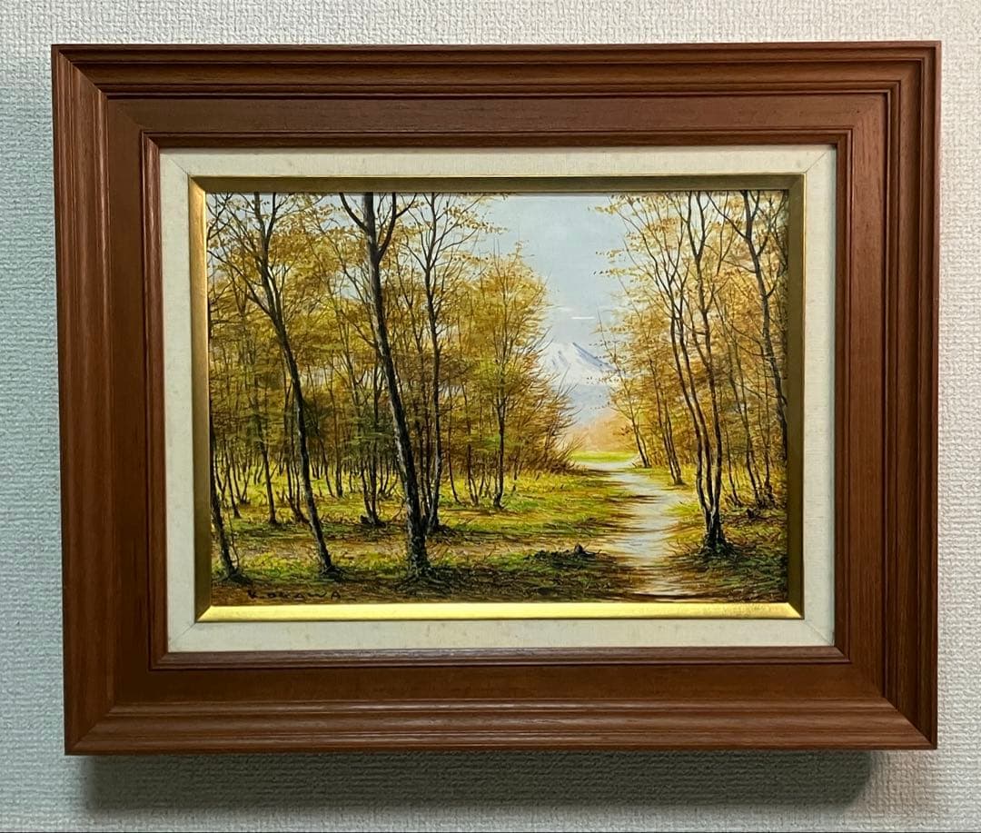 小川馨生「富士望遠」 4号 油彩 油絵 絵画 風景画 富士山 木製額縁 小川馨生「富士望遠」 4号 油彩 油絵 絵画 風景画 富士山 木製額縁