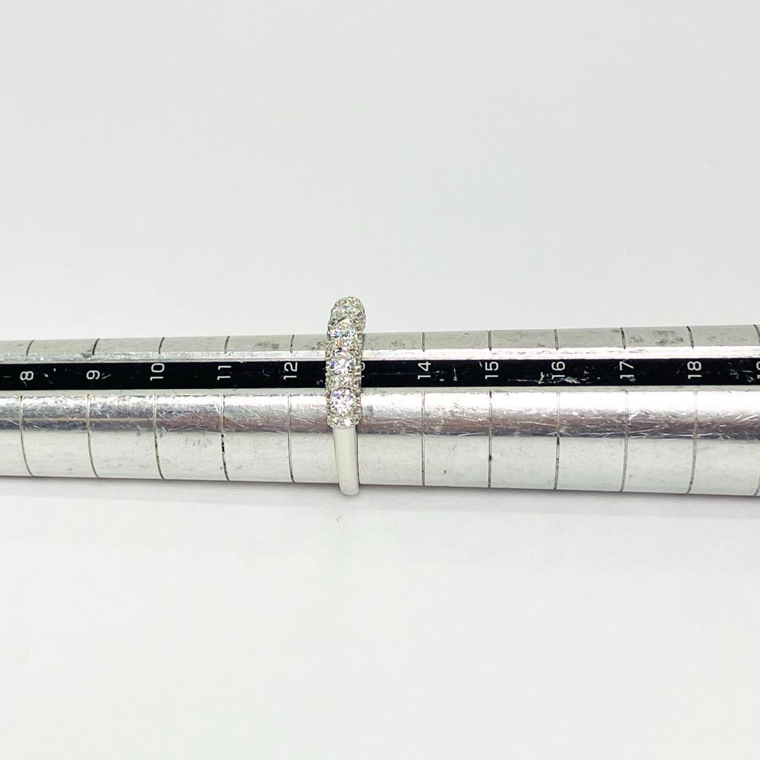 GSTV Pt950 リリーダイヤモンド 空中留め リング D:0.70 H&C - メルカリ