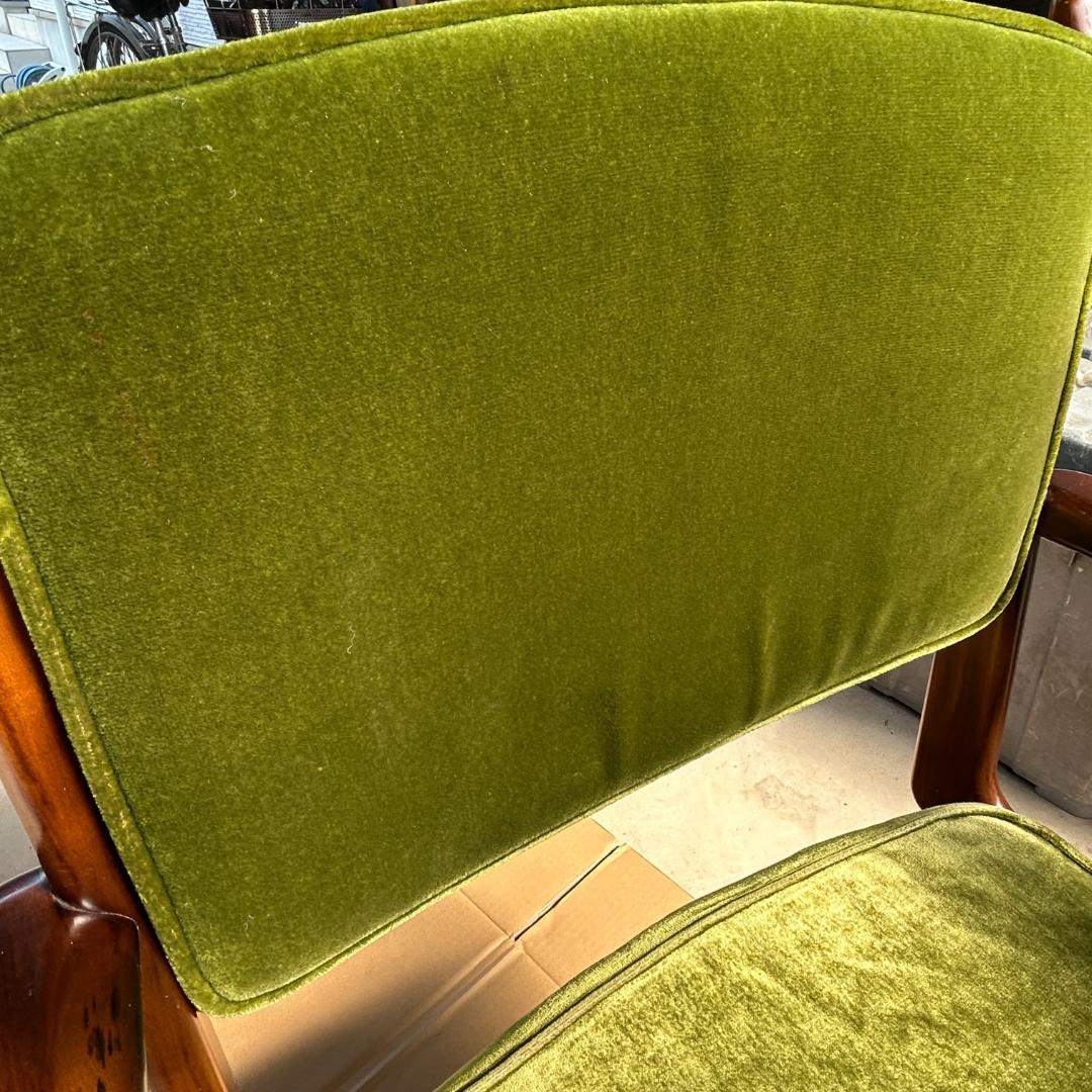 karimoku カリモクファニチャー ストライプウッドアームシングルソファ