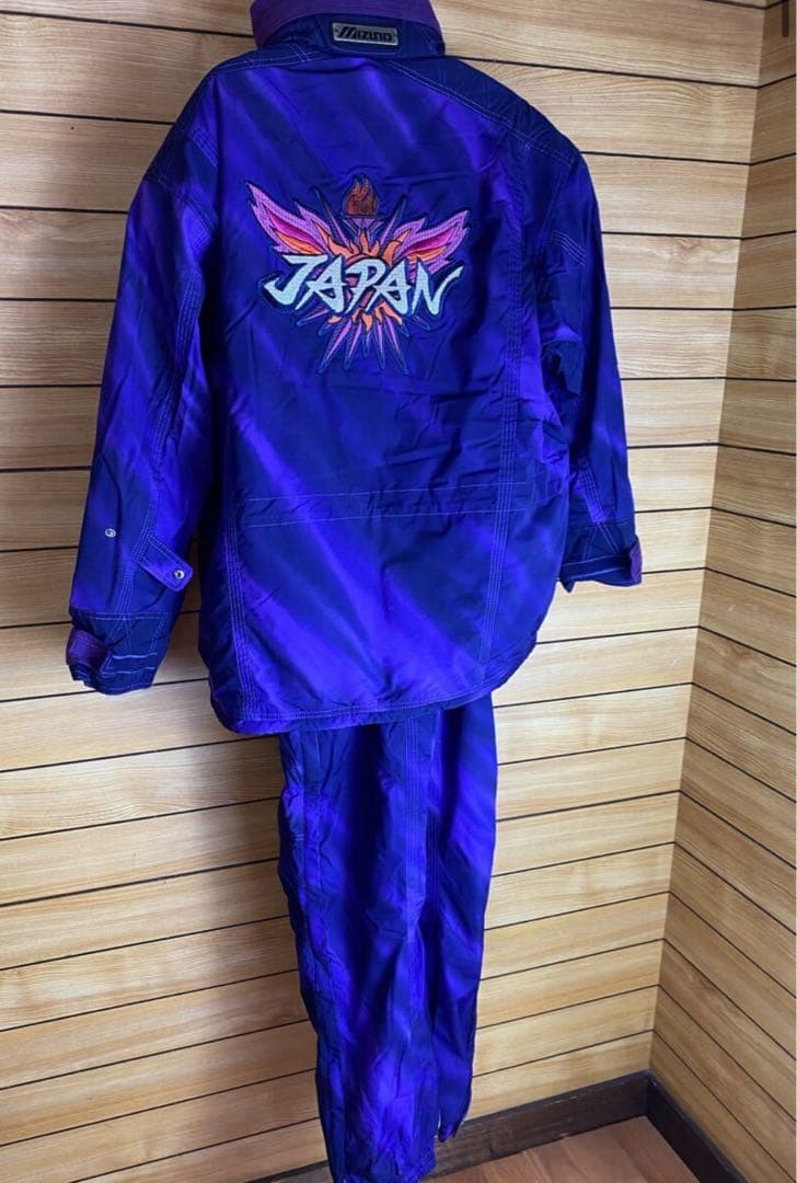 ミズノ スキーウェア Lサイズ メンズ 紫 リレハンメルオリンピック